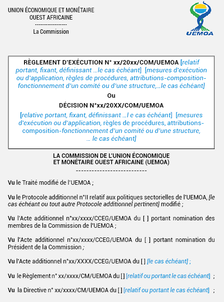 MODÈLE D’ACTE DE LA COMMISSION AVEC INSERTION D’UNE CLAUSE ABROGATOIRE