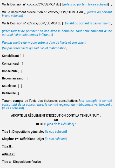 MODÈLE D’ACTE DE LA COMMISSION AVEC INSERTION D’UNE CLAUSE ABROGATOIRE