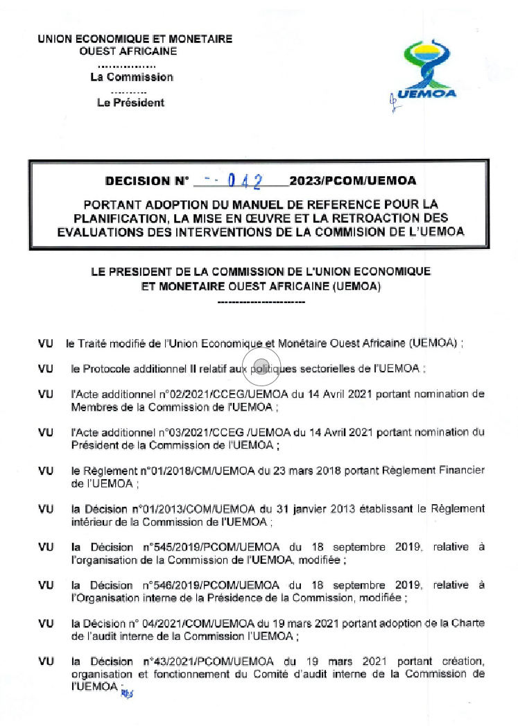 Decision N°042